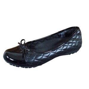SafeTStep Sasha Comfort Women Ballet Flats Sz 6 Work Casual Black Quilted Patent